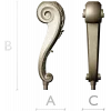 Serpentine Scroll Baluster STL 3D model for CNC router