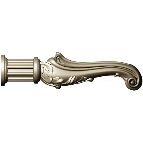 Acanthus Scroll Leg - Baroque Decorative Furniture Leg STL