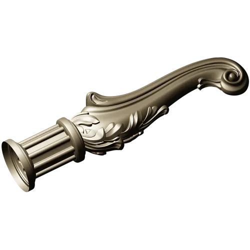 Acanthus Scroll Leg - Baroque Decorative Furniture Leg STL
