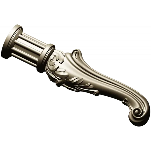 Acanthus Scroll Leg - Baroque Decorative Furniture Leg STL