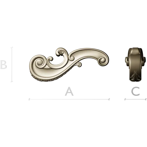 Regency Acanthus Scroll - STL 3D model for CNC routing