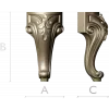 Acanthus Scroll Furniture Leg STL for CNC