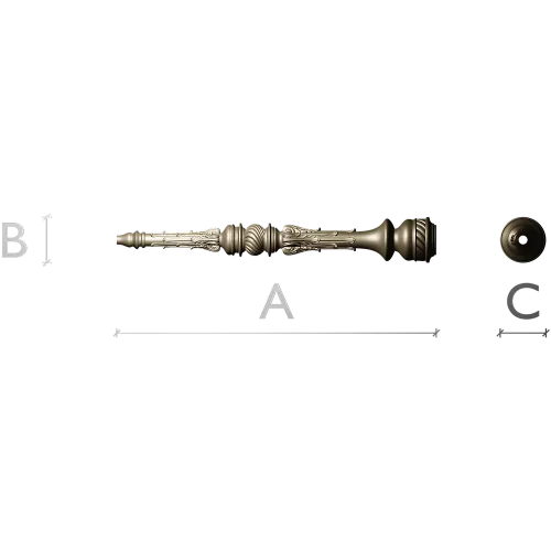 Regal Twist Baluster - STL 3D model for CNC milling