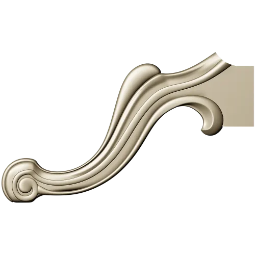 Rococo Scroll Applique - STL 3D model for CNC wood carving