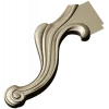 Rococo Scroll Applique - STL 3D model for CNC wood carving