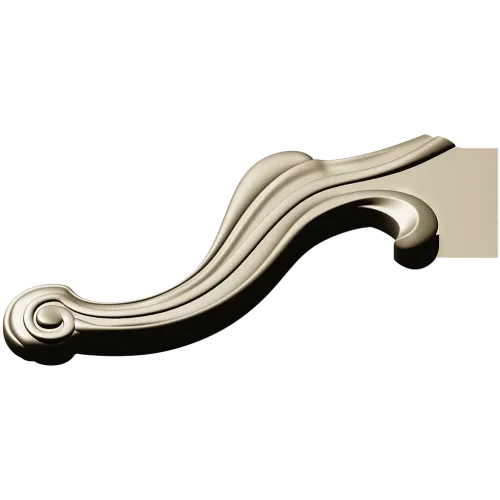 Rococo Scroll Applique - STL 3D model for CNC wood carving