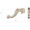 Rococo Scroll Applique - STL 3D model for CNC wood carving