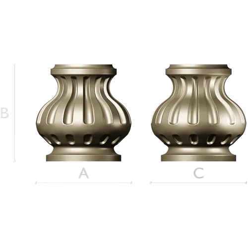 Fluted Auric Baluster STL