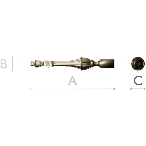 Regal Rosette Baluster - detailed STL 3D model for CNC