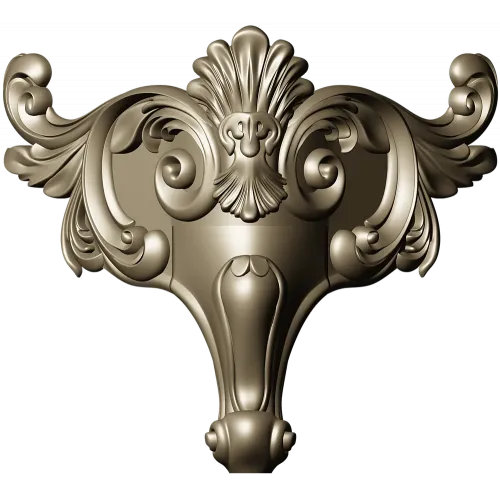 Декоративный картуш из аканта - 3D модель STL для ЧПУ
