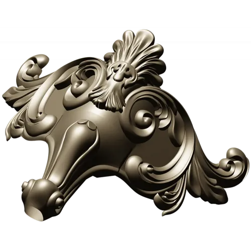 Декоративный картуш из аканта - 3D модель STL для ЧПУ