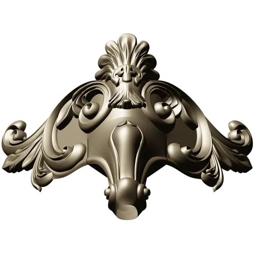 Декоративный картуш из аканта - 3D модель STL для ЧПУ
