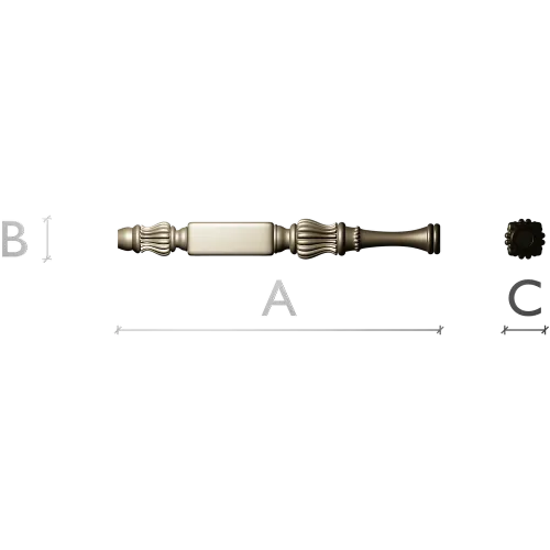 Ornate turned baluster STL model