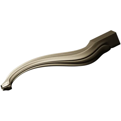 Decorative S-Curve Furniture Leg - STL 3D Model for CNC Milling