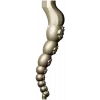Carved Rosette Bead Baluster STL for CNC