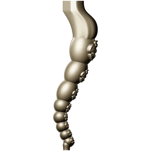 Carved Rosette Bead Baluster STL for CNC
