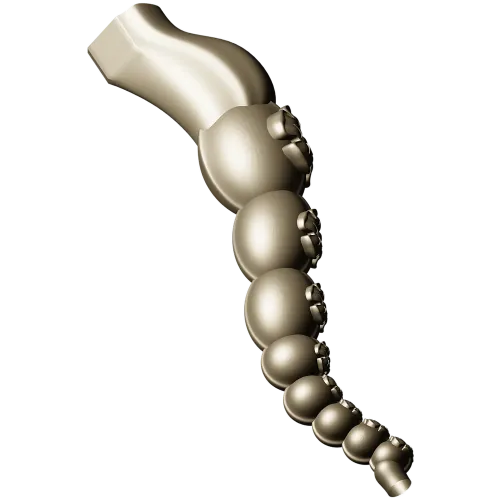 Carved Rosette Bead Baluster STL for CNC