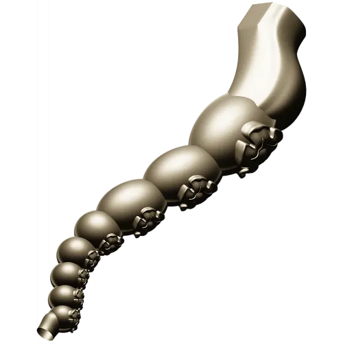 Carved Rosette Bead Baluster STL for CNC