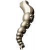 Carved Rosette Bead Baluster STL for CNC