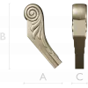 Мебельная ножка с завитком - 3D STL модель для ЧПУ