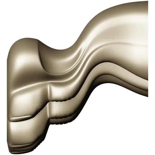 Flowcrest wave baluster - STL 3D model for CNC wood carving