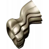 Flowcrest wave baluster - STL 3D model for CNC wood carving