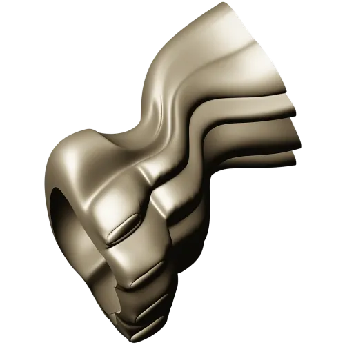 Flowcrest wave baluster - STL 3D model for CNC wood carving