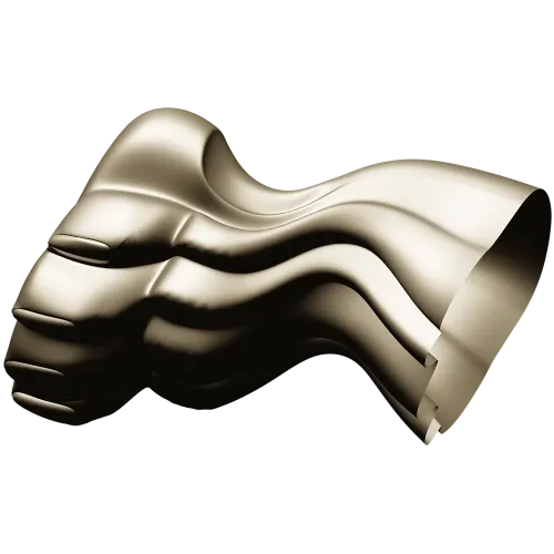 Flowcrest wave baluster - STL 3D model for CNC wood carving