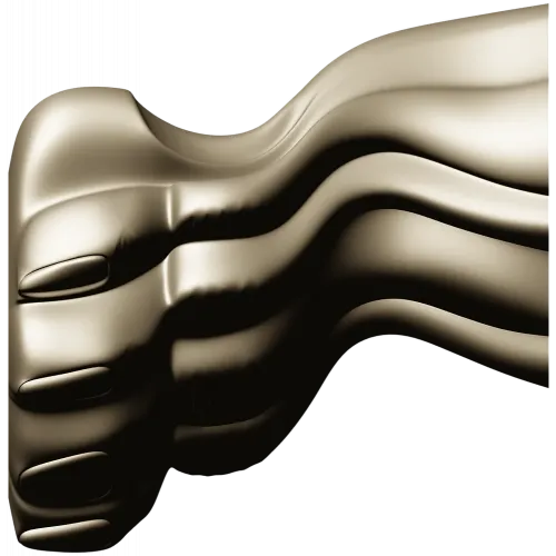 Flowcrest wave baluster - STL 3D model for CNC wood carving
