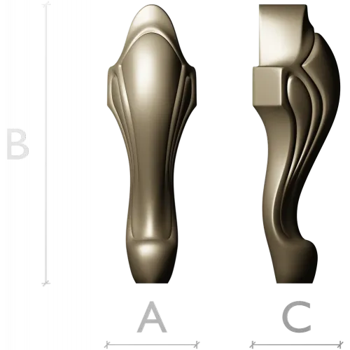Классическая кабриольная ножка - STL для ЧПУ