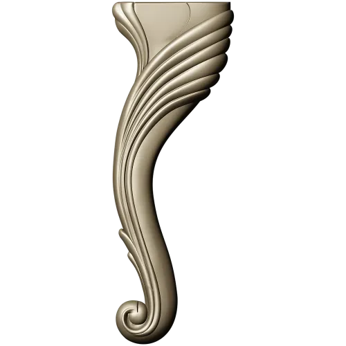Cabriole Scroll Leg STL for CNC Milling