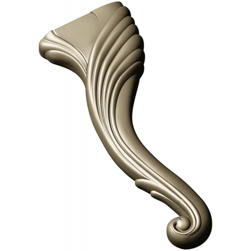 Cabriole Scroll Leg STL for CNC Milling