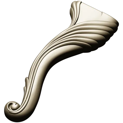 Cabriole Scroll Leg STL for CNC Milling