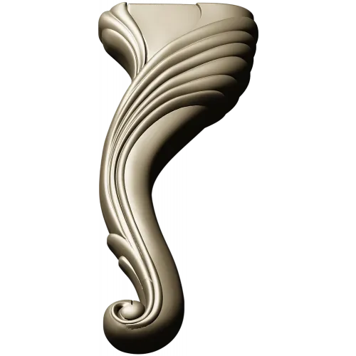 Cabriole Scroll Leg STL for CNC Milling