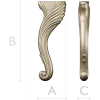 Cabriole Scroll Leg STL for CNC Milling