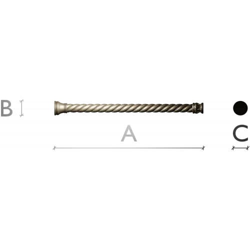 Regal Spiral Baluster - STL 3D model for CNC milling