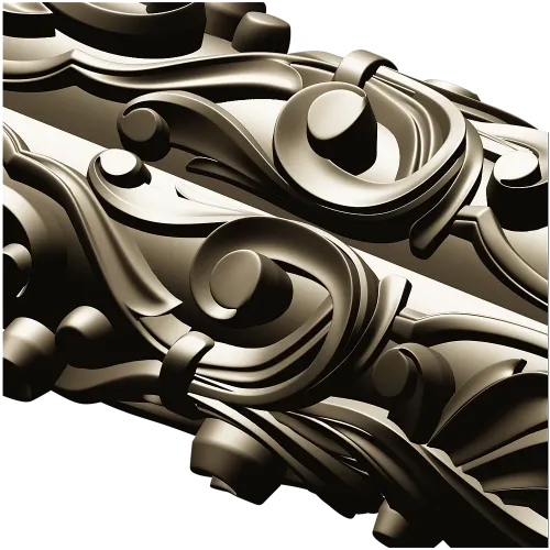 Acanthus Scroll Baluster - STL 3D model for CNC milling