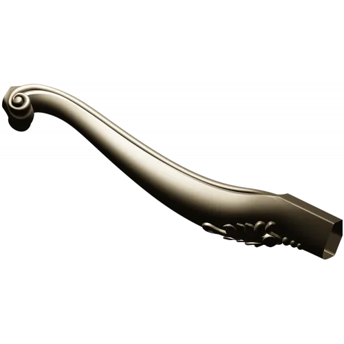 Carved Curved Furniture Leg - STL 3D Model for CNC Milling