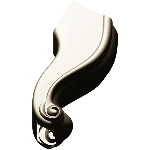 Rococo Cabriole Leg STL 3D model for CNC