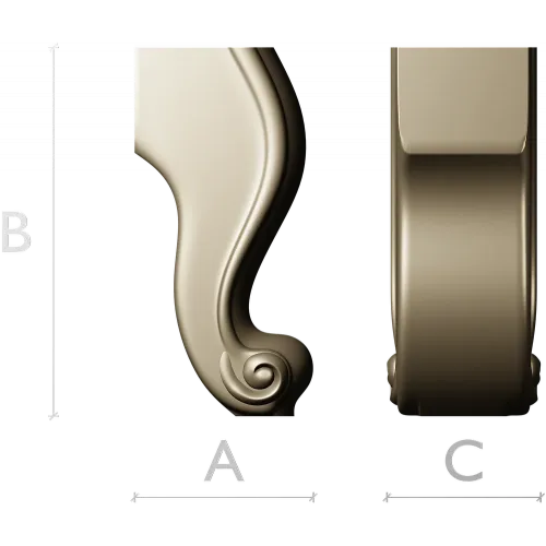 Rococo Cabriole Leg STL 3D model for CNC