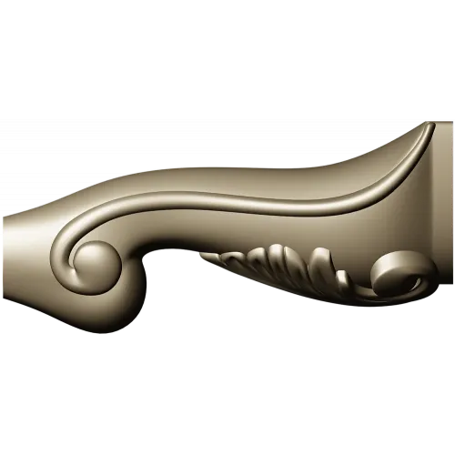Acanthus Scroll Furniture Leg - STL 3D Model for CNC