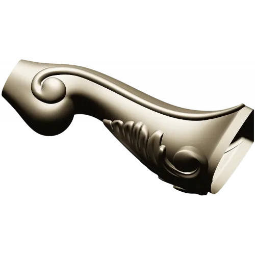 Acanthus Scroll Furniture Leg - STL 3D Model for CNC