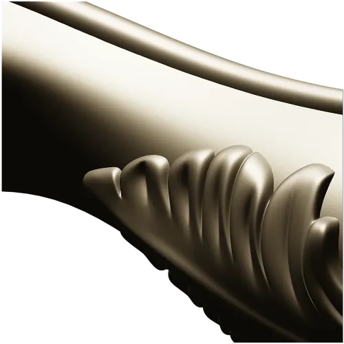 Acanthus Scroll Furniture Leg - STL 3D Model for CNC