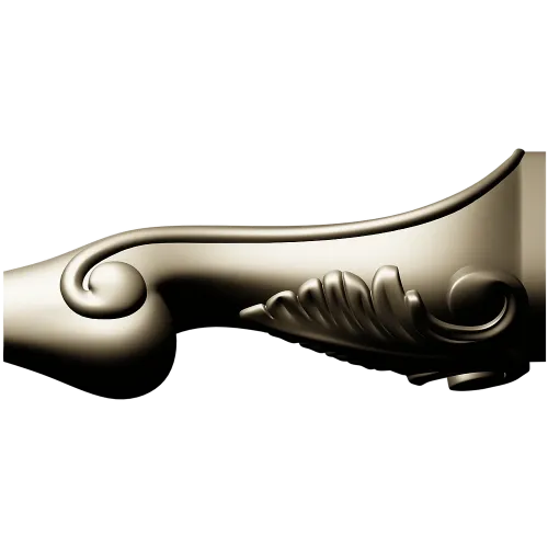 Acanthus Scroll Furniture Leg - STL 3D Model for CNC