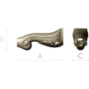 Acanthus Scroll Furniture Leg - STL 3D Model for CNC