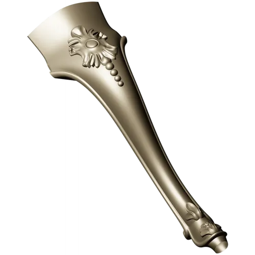 Rococo Floral Cabriole Leg - STL 3D Model for CNC