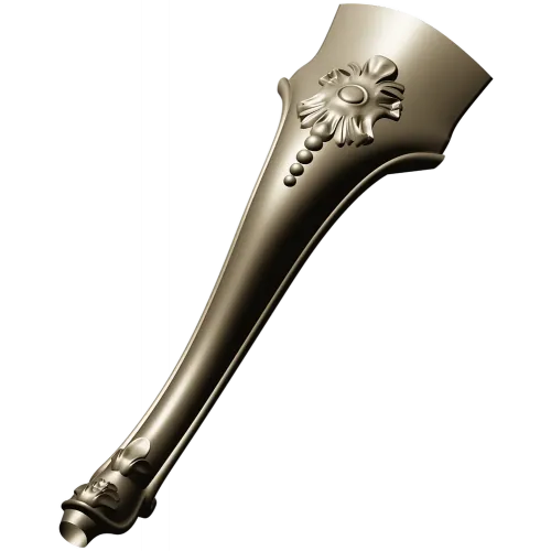Rococo Floral Cabriole Leg - STL 3D Model for CNC