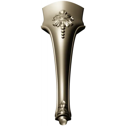 Rococo Floral Cabriole Leg - STL 3D Model for CNC