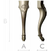 Rococo Floral Cabriole Leg - STL 3D Model for CNC