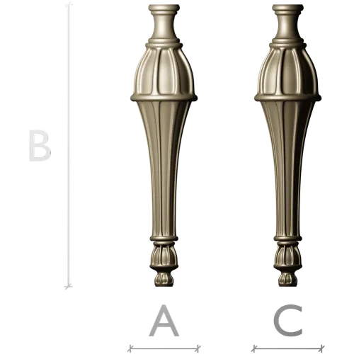 Regal Fluted Baluster (STL 3D model)